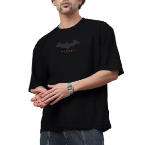 Men Solid Round Neck Cotton Blend Black T-Shirt
