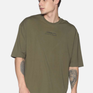 Men Solid Round Neck Pure Cotton Green T-Shirt