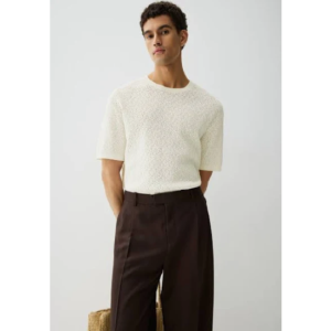 Men’s Regular Fit Textured-knit T-shirt