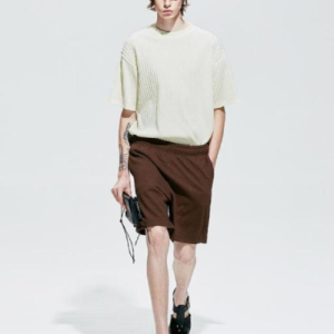 Men’s Regular Fit Textured-knit T-shirt