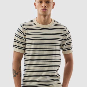 Men’s Brown Stripes Slim Fit T-Shirt Slim Fit