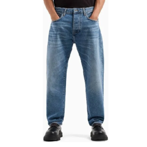 Mid-Wash J82 Tapered Fit Jeans For Men