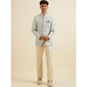 Men’s Self Design Tailored-Fit 3 Piece Suit