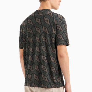 Men Brand Print Regular Fit Crew-Neck T-Shirt For Men