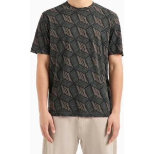 Men Brand Print Regular Fit Crew-Neck T-Shirt For Men