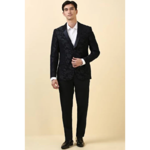 Men’s Single Breasted 2 Button Print Party Two Piece Suit