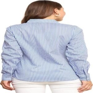 Striped Shirt,Oversized Cotton Shirt for Women