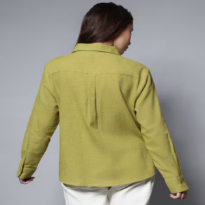 Loose Fit Shirt with Spread Collar