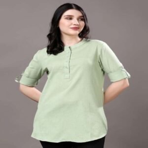 Women Shirt Collar Tunic